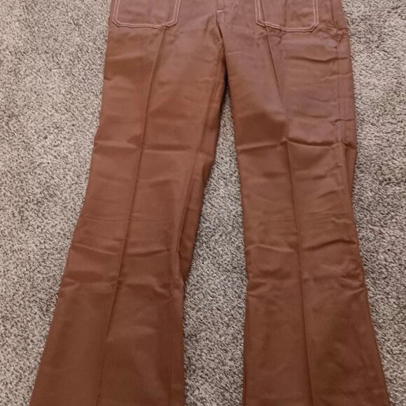 Vtg Spiegal Casual Flare Bottoms Men's Jeans BRONZE Retro 36L X 33 NWT DEADSTOCK - Picture 2 of 7
